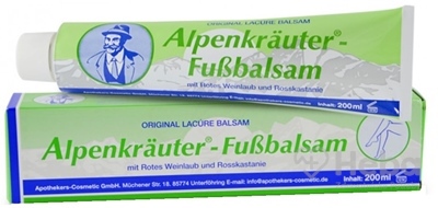 Apothhekers-Cosmetic Alpenkräuter - Fussbalsam  balzam s pagaštanom konským a červenou révou 1x200 ml
