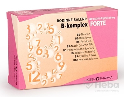 RosenPharma B-komplex Forte Rodinné balenie  100 dražé