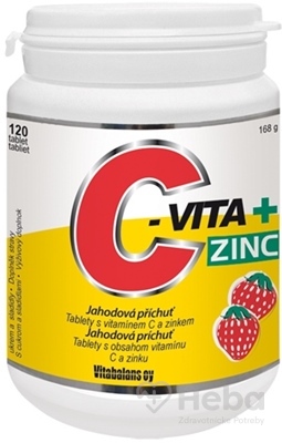Vitabalans C-Vita + Zinok  120 tabliet jahoda