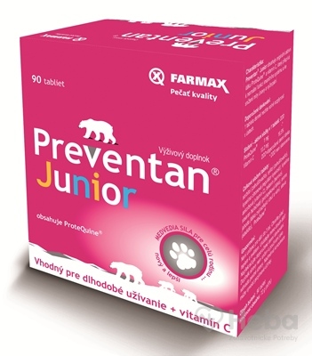 Farmax Preventan Junior + Vitamín C  90 tabliet
