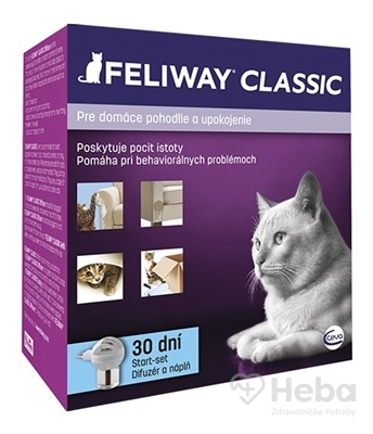 FELIWAY CLASSIC difúzer + náplň  na upokojenie pre mačky (1 ks + 48 ml) 1x1 set