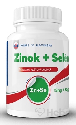Dobré zo Slovenska Zinok 15 mg + Selén 50 mcg  120 tabliet (100+20 zadarmo)