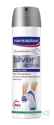 Hansaplast SILVER Active Sprej na nohy  Antiperspirant (48 h) 1x150 ml