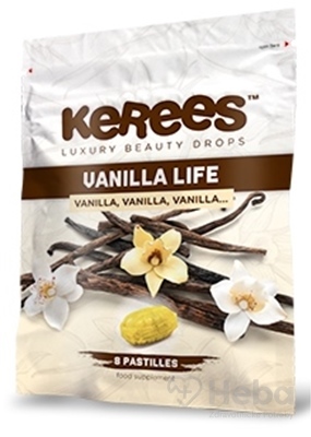 KEREES Pastilky s vanilkou  drops, vanilla life 1x8 ks