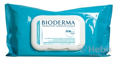 BIODERMA ABCDerm H2O micelárne obrúsky  vlhčené, čistiace (inov.2019) 1x60 ks