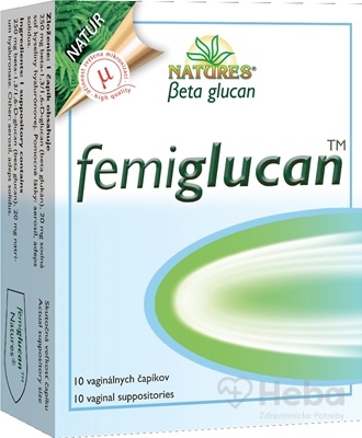 NATURES Femiglucan  vaginálne čapíky 1x10 ks