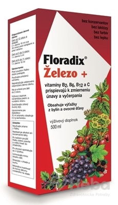 Salus Floradix Železo +  500 ml roztok
