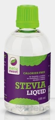 Natusweet Stevia Liquid (kvapky)  sladidlo, tekuté 1x100 ml