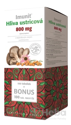 Imunit Hliva ustricová 800 mg s rakytníkovým olejom a echinaceou  200 kapsúl (100+100 zadarmo)
