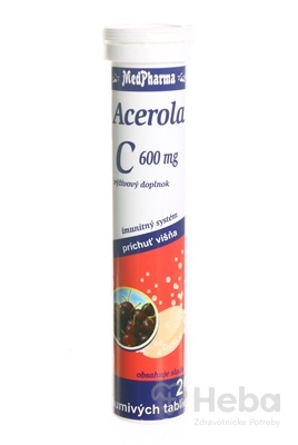 MedPharma Vitamín C 600 mg + Acerola 200 mg  20 šumivých tabliet