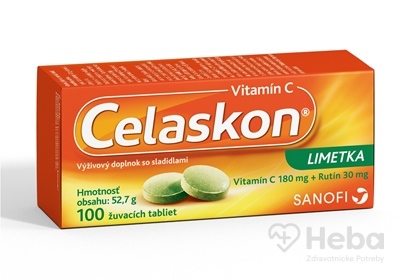 Celaskon Vitamín C  100 žuvacích tabliet limetka