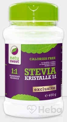 Natusweet Stevia Kristalle 1:1  sladidlo, práškové 1x400 g