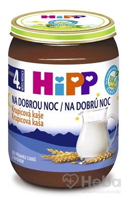 HiPP Kaša mliečna Bio na dobrú noc krupicová 190g