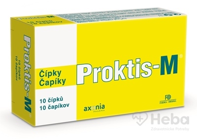 PROKTIS-M rektálne čapíky  na hojenie rán s obsahom kyseliny hyalurónovej 1x10 ks