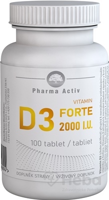 Pharma Activ Vitamin D3 FORTE 2000 I.U.  tbl 1x100 ks