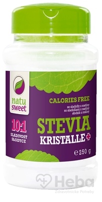 Natusweet Stevia Kristalle+ 10:1  sladidlo, práškové 1x250 g
