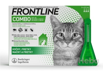 FRONTLINE Combo Spot-On pre mačky a fretky  3x0,5 ml pipeta