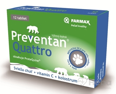 Farmax Preventan Quattro + Vitamín C  12 tabliet