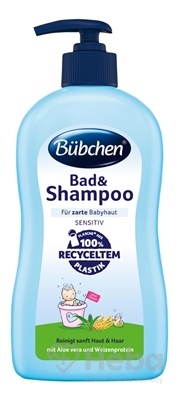 BÜBCHEN Baby kúpeľ a šampón s dávkovačom 400 ml