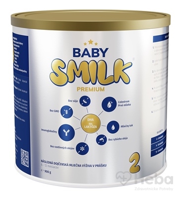 Babysmilk Premium 2  následná dojčenská mliečna výživa v prášku, s Colostrom (6 - 12 mesiacov) 1x900 g