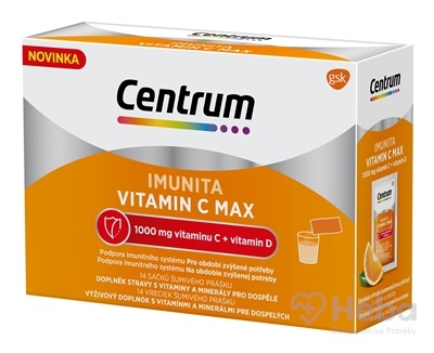 Centrum Imunita Vitamín C Max  14x7,1 g vrecúšok s práškom na prípravu nápoja pomaranč
