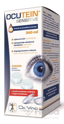 Ocutein Sensitive  roztok na kontaktné šošovky + zadarmo puzdro na šošovky, 1x360 ml