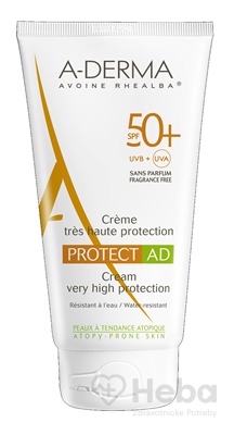 A-derma Protect AD krém na pokožku so sklonom k atopii SPF50+  150 ml opaľovací krém