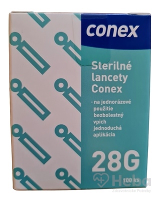 Conex Sterilné lancety 28G  lancety do odberového pera 1x100 ks