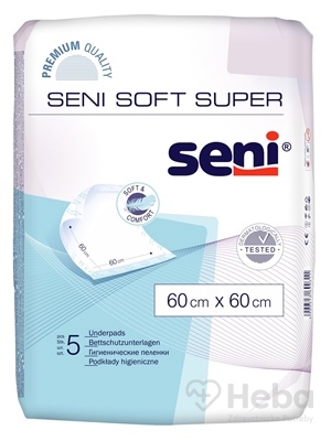 Seni SOFT SUPER NEW  hygienické podložky, 60x60 cm, 1x5 ks