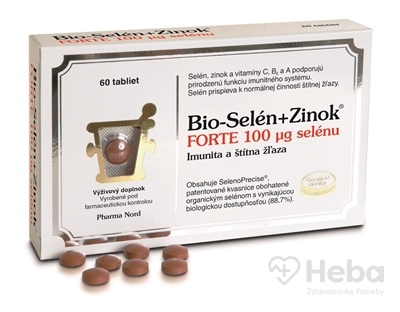 Pharma Nord Bio-Selén + Zinok Forte (100 mcg selénu)  60 tabliet
