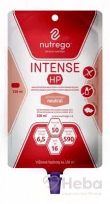 Nutrego INTENSE HP s príchuťou neutral  tekutá výživa, sondová 12x500 ml