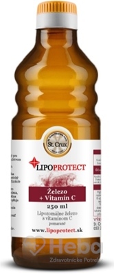 St.CRUX Lipoprotect Lipozomálne Železo + vitamín C  250 ml olej pomaranč