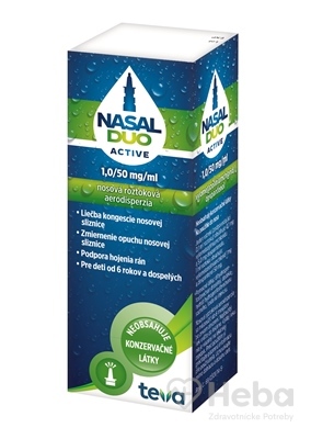 NASAL DUO ACTIVE 1,0/50 mg/ml  aer nao 90 dávok (fľ. s mech.rozpraš.) 1x10 ml