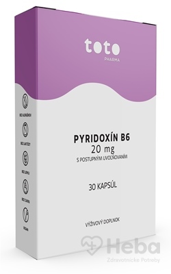 TOTO Pyridoxín B6 20 mg  30 kapsúl s postupným uvoľňovaním