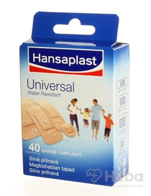 Hansaplast Universal Water resistant  vodeodolná náplasť 1x40 ks
