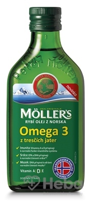 Moller´s Omega 3 Rybí olej z treščej pečene  250 ml olej natur