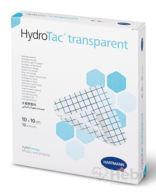 HydroTac transparent Krytie na rany  hydrogélový obväz (10x10 cm) 1x10 ks