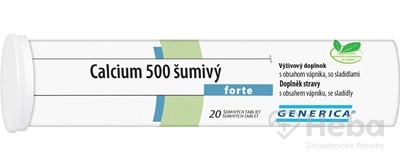 GENERICA Calcium 500 Forte  20 šumivých tabliet