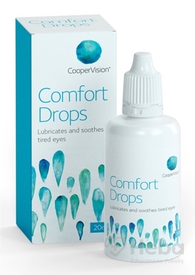 CooperVision Comfort Drops očné kvapky  zvlhčujúce kvapky pre používateľov kontaktných šošoviek 1x20 ml