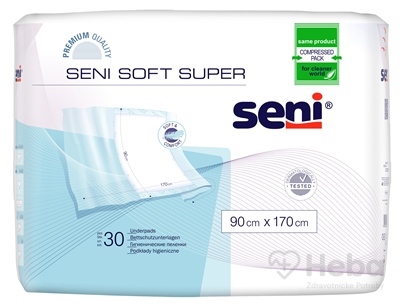 Seni SOFT SUPER  hygienické podložky, 90x170 cm, 1x30 ks