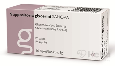 SUPPOSITORIA GLYCERINI SANOVA Extra 3g  glycerínové čípky 1x10 ks