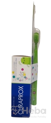 CURAPROX Kids 6+ + CS 5500 kids ultra soft  detská zubná pasta, príchuť mäta 60 ml + zubná kefka 1x1 set