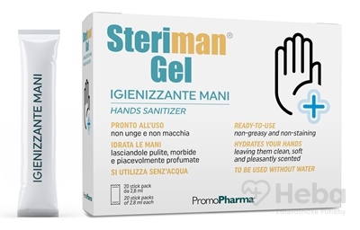 Steriman Gél – dezinfekčný gél na ruky  20x2,8 ml
