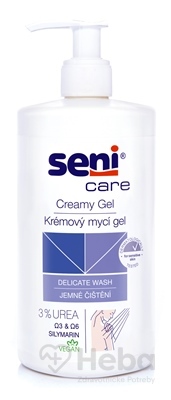 Seni Care Krémový sprchový gél  3% Urea, omega 3,6, silymarín, 1x500 ml