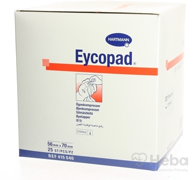 Eycopad  očný kompres sterilný (5,6cm x 7cm) 1x25 ks