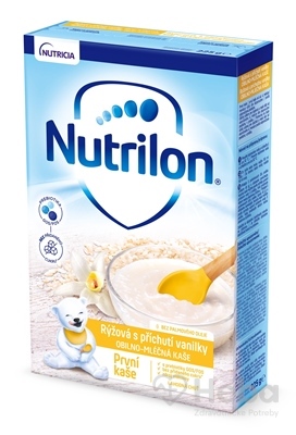 Nutrilon obilno-mliečna Prvá kaša ryžová  s príchuťou vanilky, 1x225 g