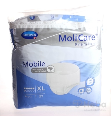 MoliCare Premium Mobile 6 kvapiek XL  modré, plienkové nohavičky naťahovacie, 1x14 ks