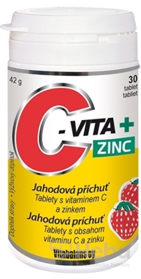 Vitabalans C-Vita + Zinok  30 tabliet jahoda