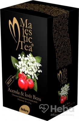 Biogena Majestic Tea Acerola & kvet Bazy  ovocno-bylinná zmes 20x2,5 g (50 g)