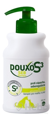 DOUXO S3 SEB Shampoo  šampón pre mačky a psy 1x200 ml